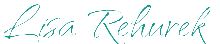 Lisa Rehurek signature